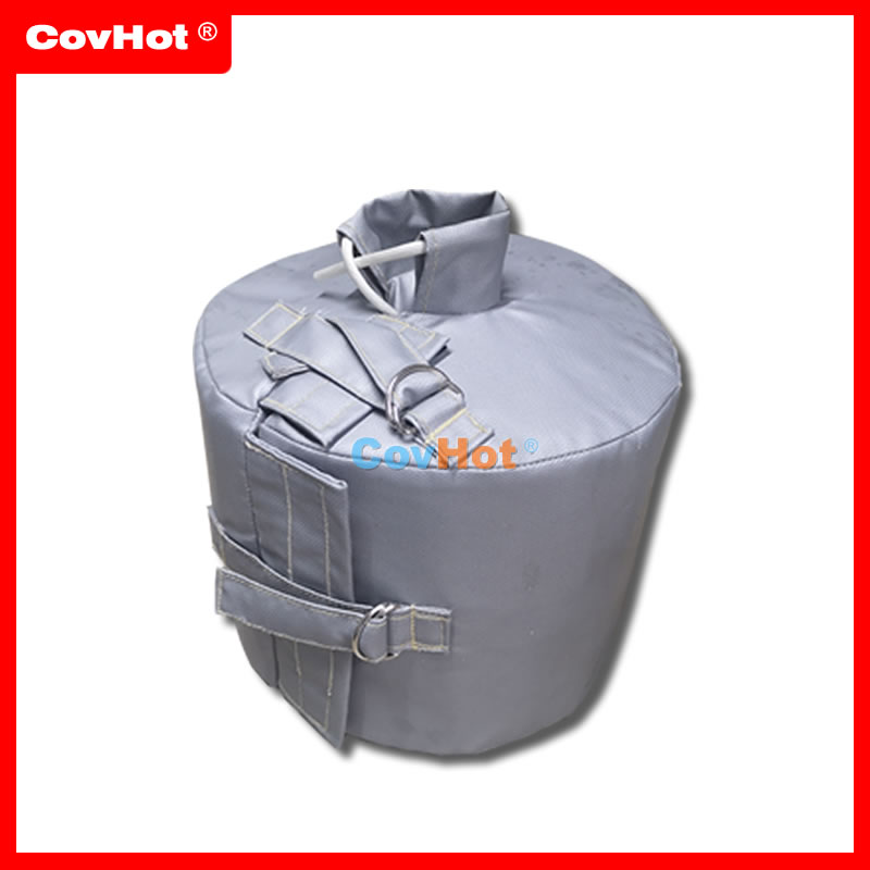 化工厂适用防腐蚀柔性可拆卸法兰阀门保温衣 耐高温300℃